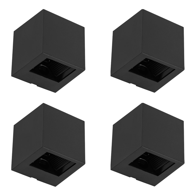Kit 4 Arandelas Led Abs 2W 3000K Ip65 0 A 90° Block Kit 4 Arandelas Led Abs 2W 3000K Ip65 0 A 90° Block