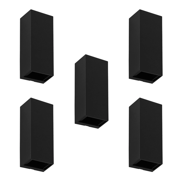 Kit 5 Arandelas Led Abs 5W 3000K Ip65 0 A 60° Block Kit 5 Arandelas Led Abs 5W 3000K Ip65 0 A 60° Block