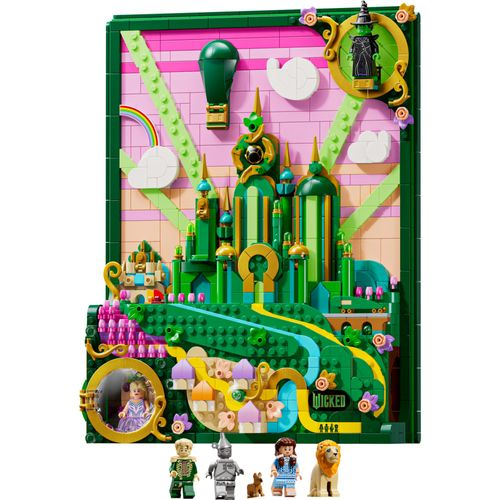 LEGO® Wicked - Arte de parede da Cidade Esmeralda LEGO® Wicked - Arte de parede da Cidade Esmeralda