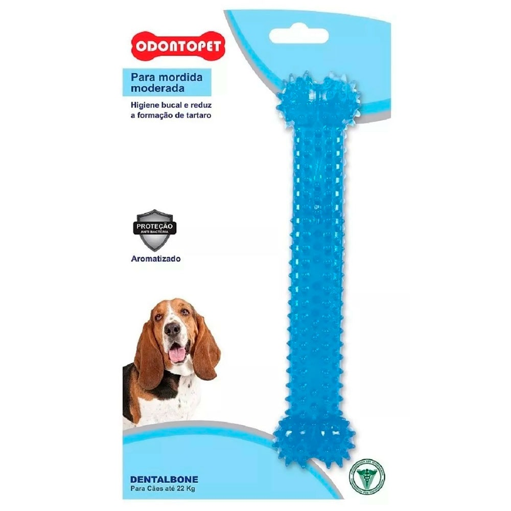Brinquedo Mordedor Dentalbone Cães Até 22kg Azul Odontopet Brinquedo Mordedor Dentalbone Cães Até 22kg Azul Odontopet