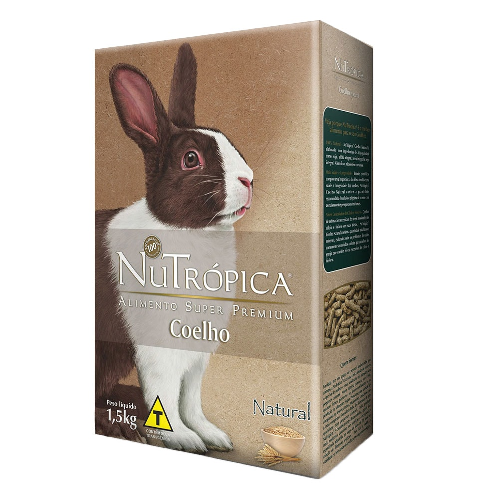 Ração Nutrópica Coelho Adulto Natural - 1,5Kg Ração Nutrópica Coelho Adulto Natural - 1,5Kg