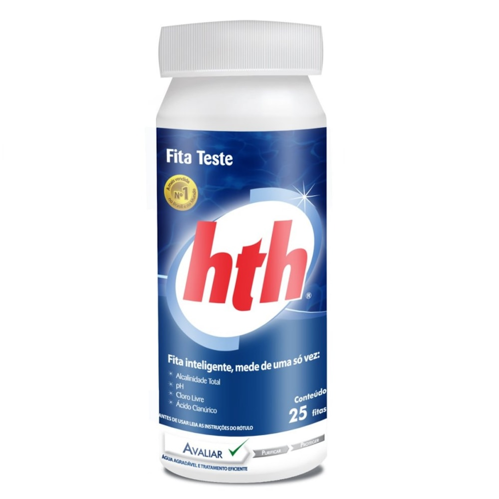 Fita De Teste HTH Tubo C/25 Unidades Fita De Teste HTH Tubo C/25 Unidades