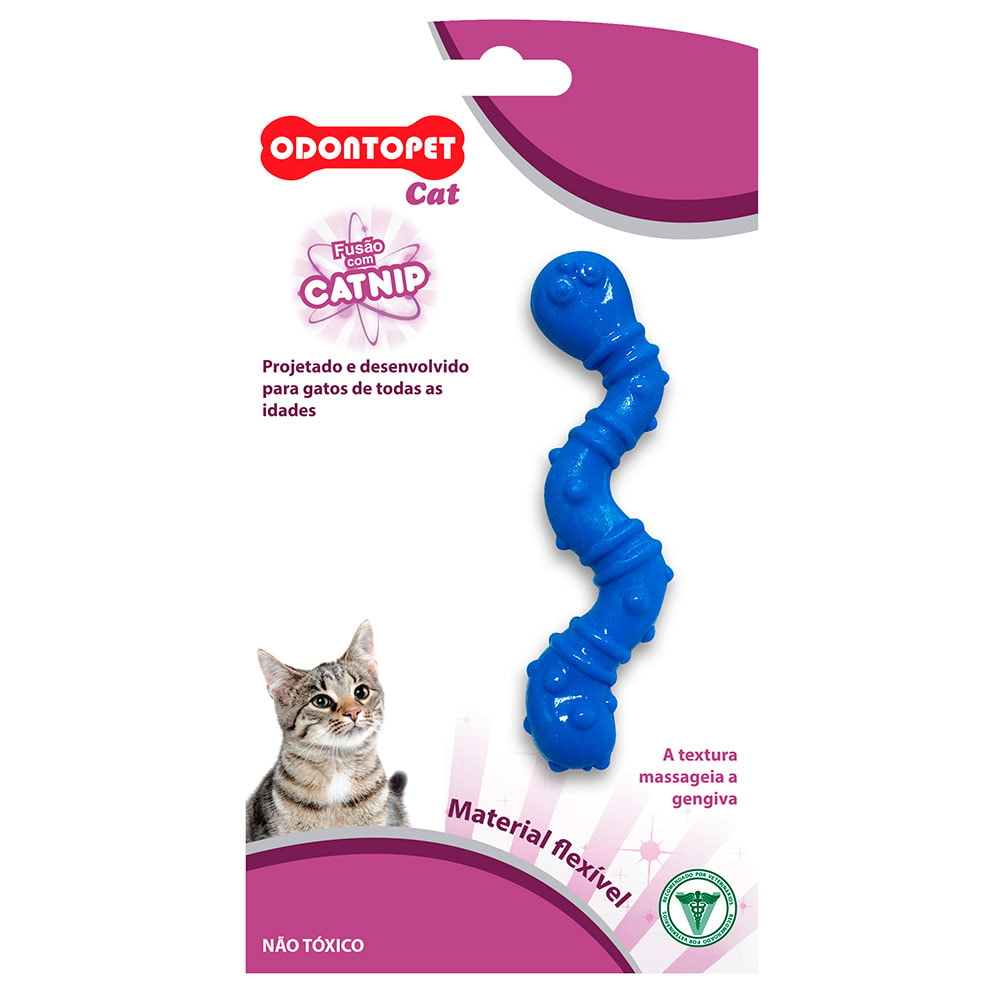 Brinquedo Gatos Minhoca Azul Odontopet Cat Brinquedo Gatos Minhoca Azul Odontopet Cat