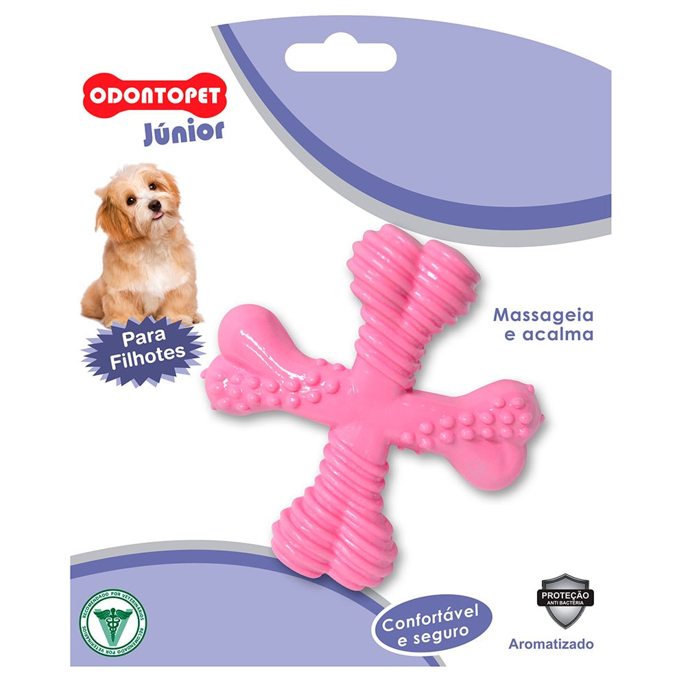 Brinquedo Mordedor Spinner Filhotes Rosa Odontopet Brinquedo Mordedor Spinner Filhotes Rosa Odontopet