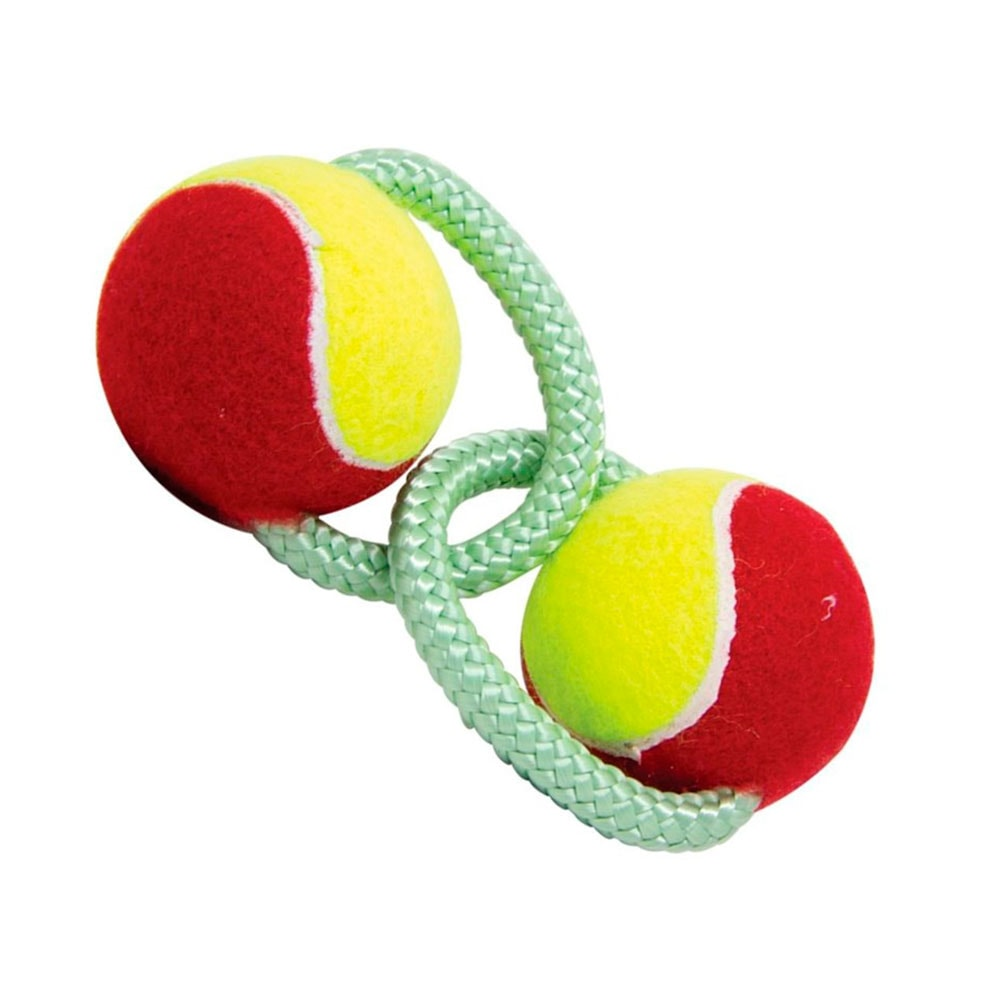 Brinquedo Cães LCM Borracha Push Dog Com 2 Bolas 230mm Brinquedo Cães LCM Borracha Push Dog Com 2 Bolas 230mm