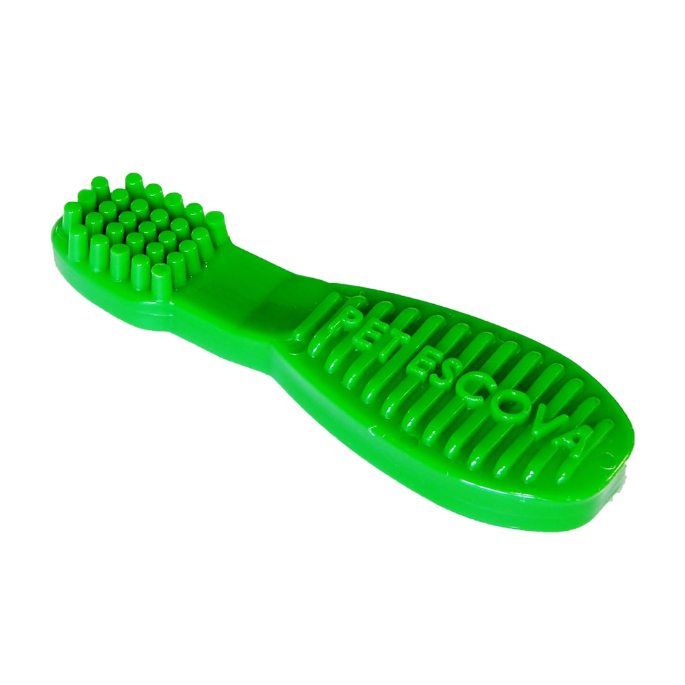 Brinquedo Cães Pet Games Mordedor Pet Escova Verde - 12cm Tam. P Brinquedo Cães Pet Games Mordedor Pet Escova Verde - 12cm Tam. P