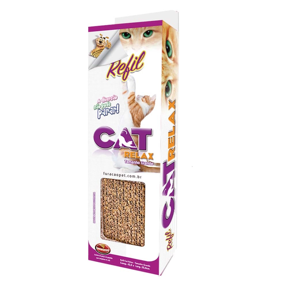 Refil Papelão Pato Furacão Pet Cat Relax - Tam. G Refil Papelão Pato Furacão Pet Cat Relax - Tam. G