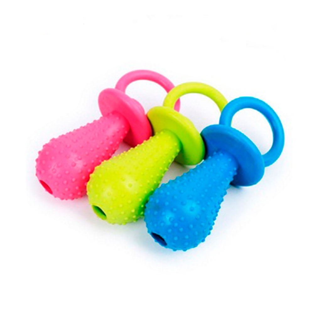 Brinquedo Mordedor Chupeta Emborrachado com Guizo The Pets Brasil