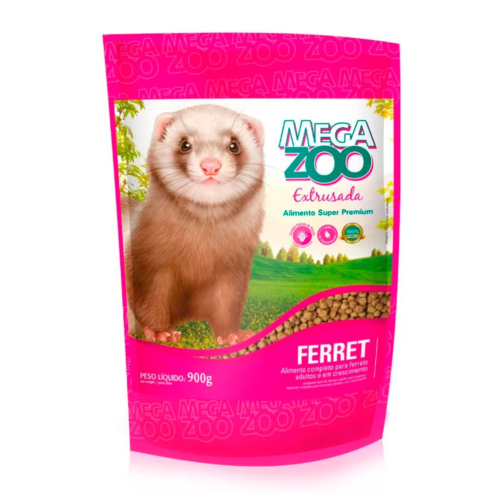 Ração Megazoo Extrusada Para Ferret 900g Ração Megazoo Extrusada Para Ferret 900g