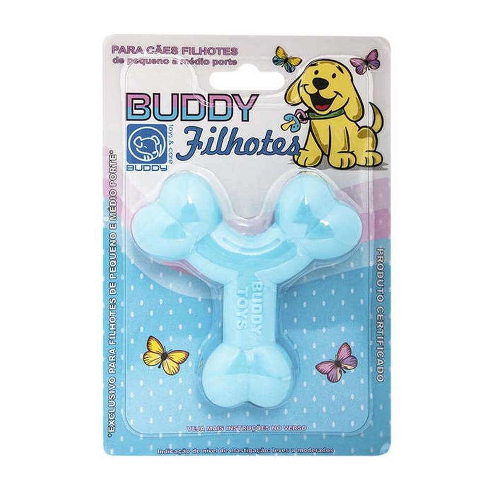 Brinquedo Para Cães Filhotes Ossinho Azul Buddy Toys Brinquedo Para Cães Filhotes Ossinho Azul Buddy Toys