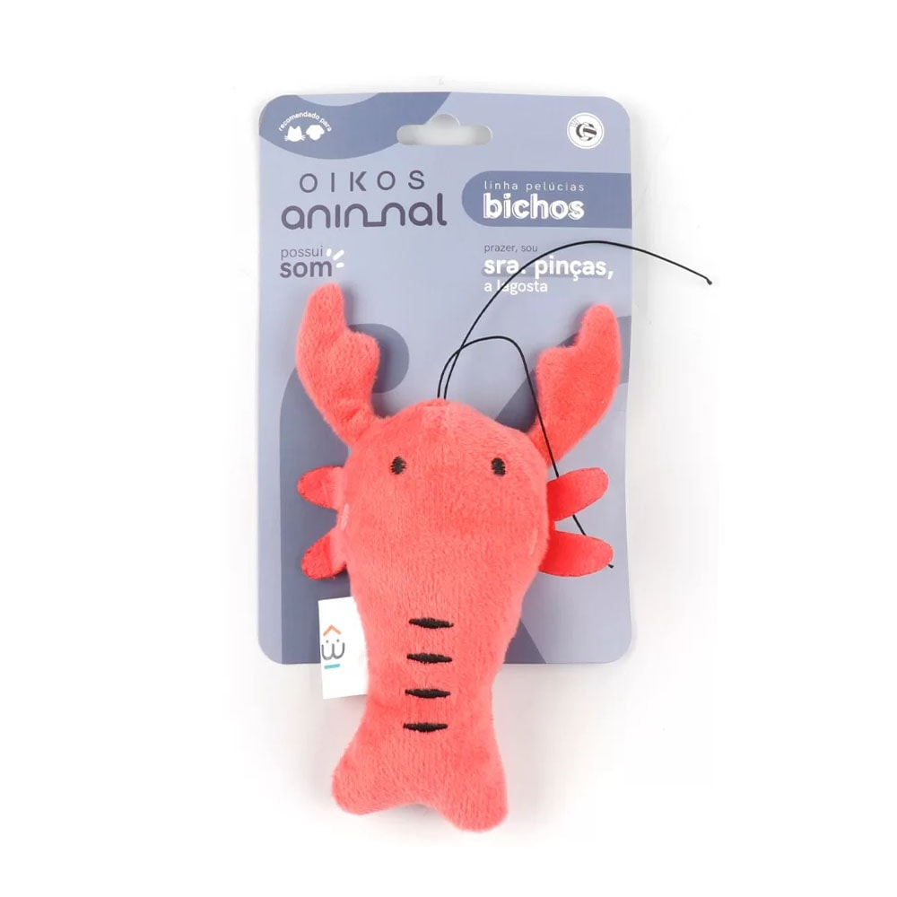 Brinquedo Cães Pelúcia Lagosta Oikos Brinquedo Cães Pelúcia Lagosta Oikos