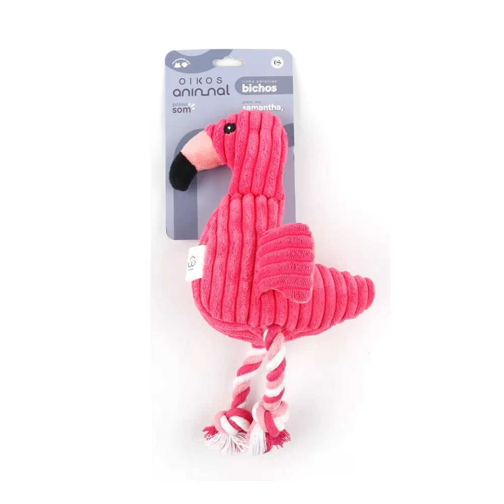 Brinquedo Cães Pelúcia Flamingo Oikos Brinquedo Cães Pelúcia Flamingo Oikos