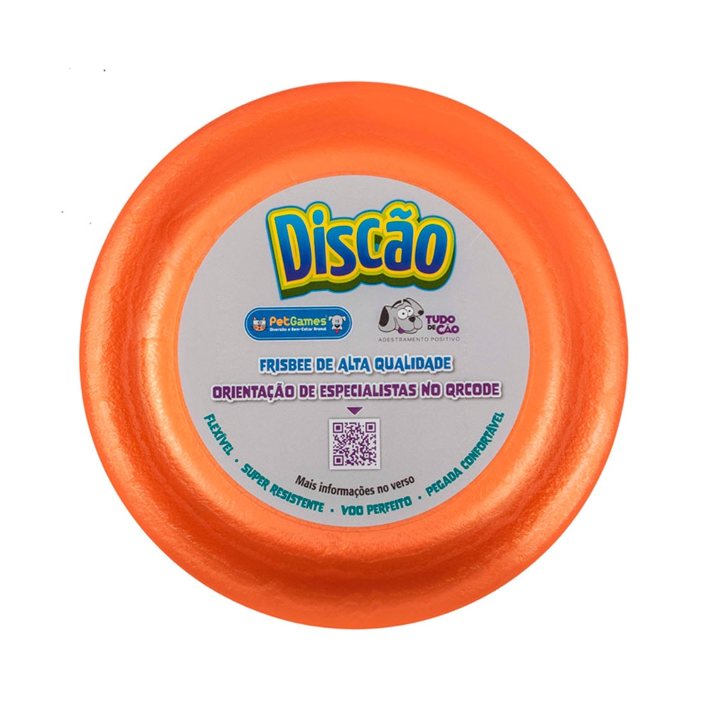 Brinquedo Para Cães Discão Pet Games - Laranja Brinquedo Para Cães Discão Pet Games - Laranja