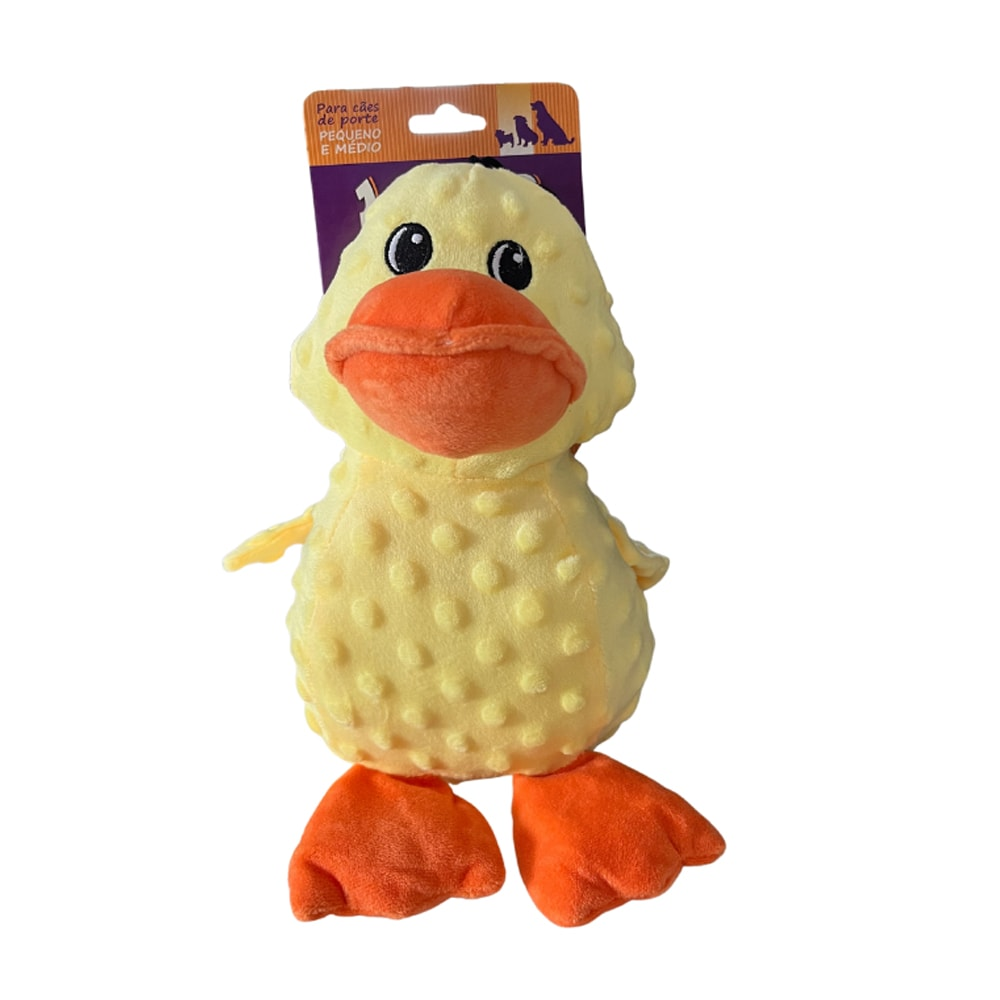 Brinquedo Mordedor Pelúcia Big Scam Pato Amarelo Jambo