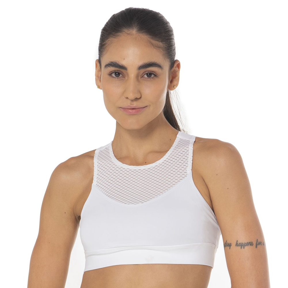 Top de Tennis Mizuno Padded Feminino M Branco Top de Tennis Mizuno Padded Feminino M Branco