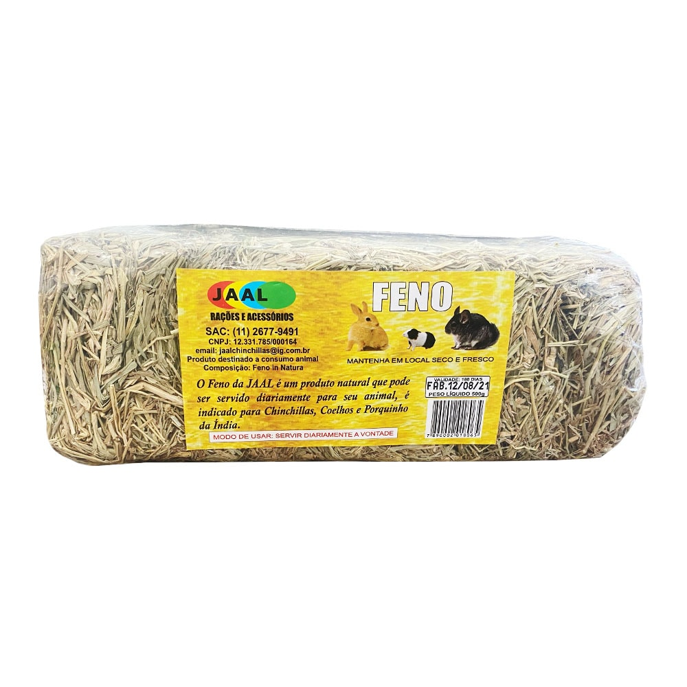 Feno Para Roedores Compactado Jaal 500g Feno Para Roedores Compactado Jaal 500g