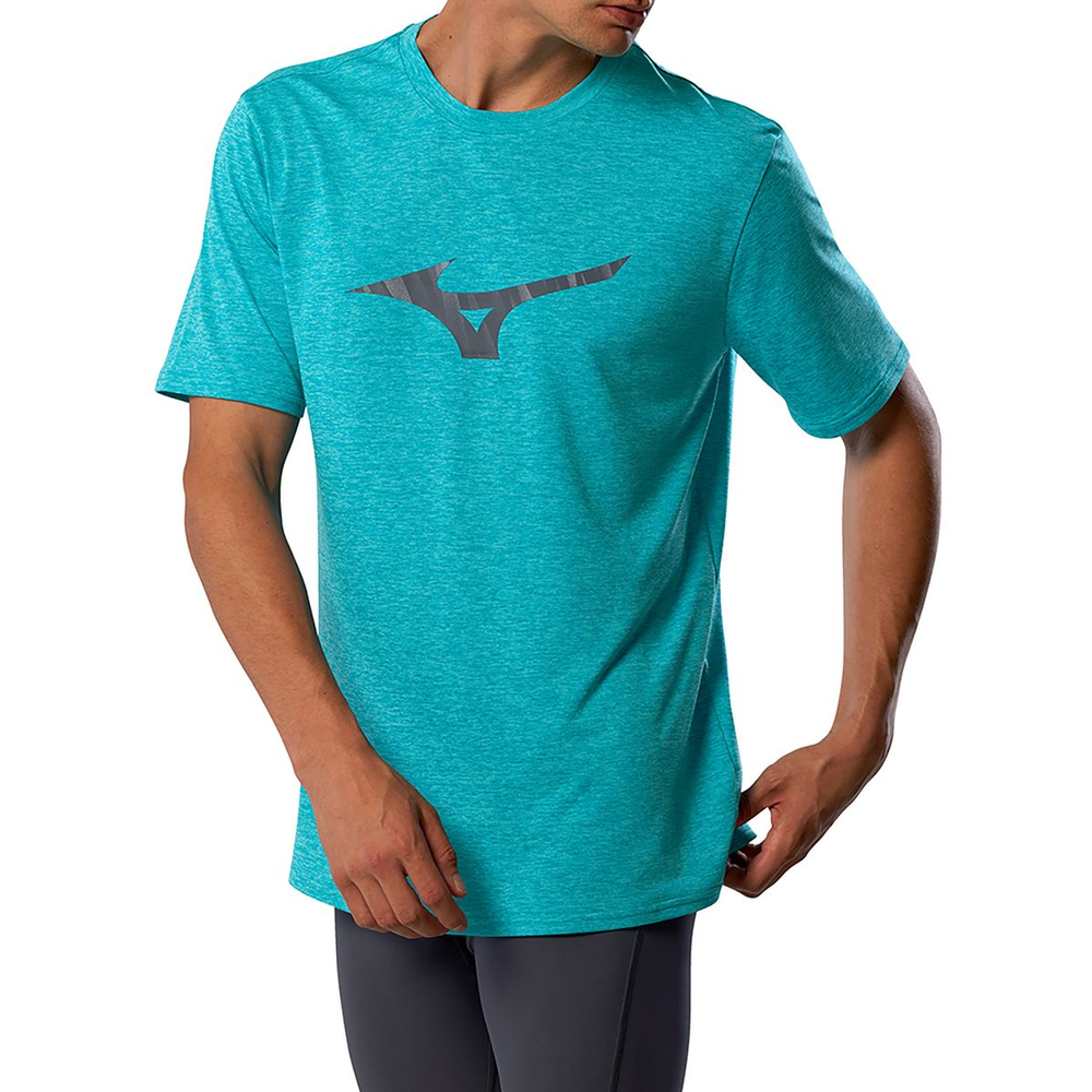 Camiseta de Corrida Mizuno Core Runbird Masculina P Azul Camiseta de Corrida Mizuno Core Runbird Masculina P Azul