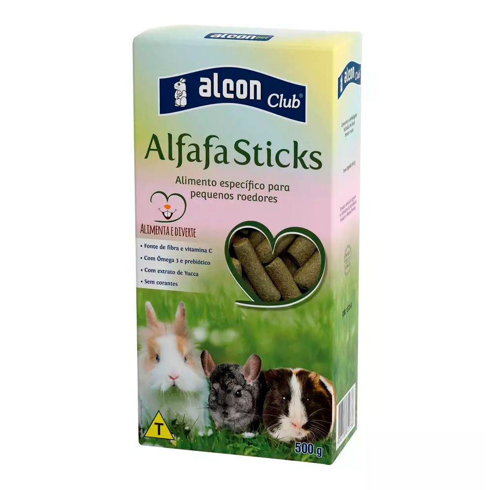 Ração Roedores Alcon Club Alfafa Sticks 500g Ração Roedores Alcon Club Alfafa Sticks 500g