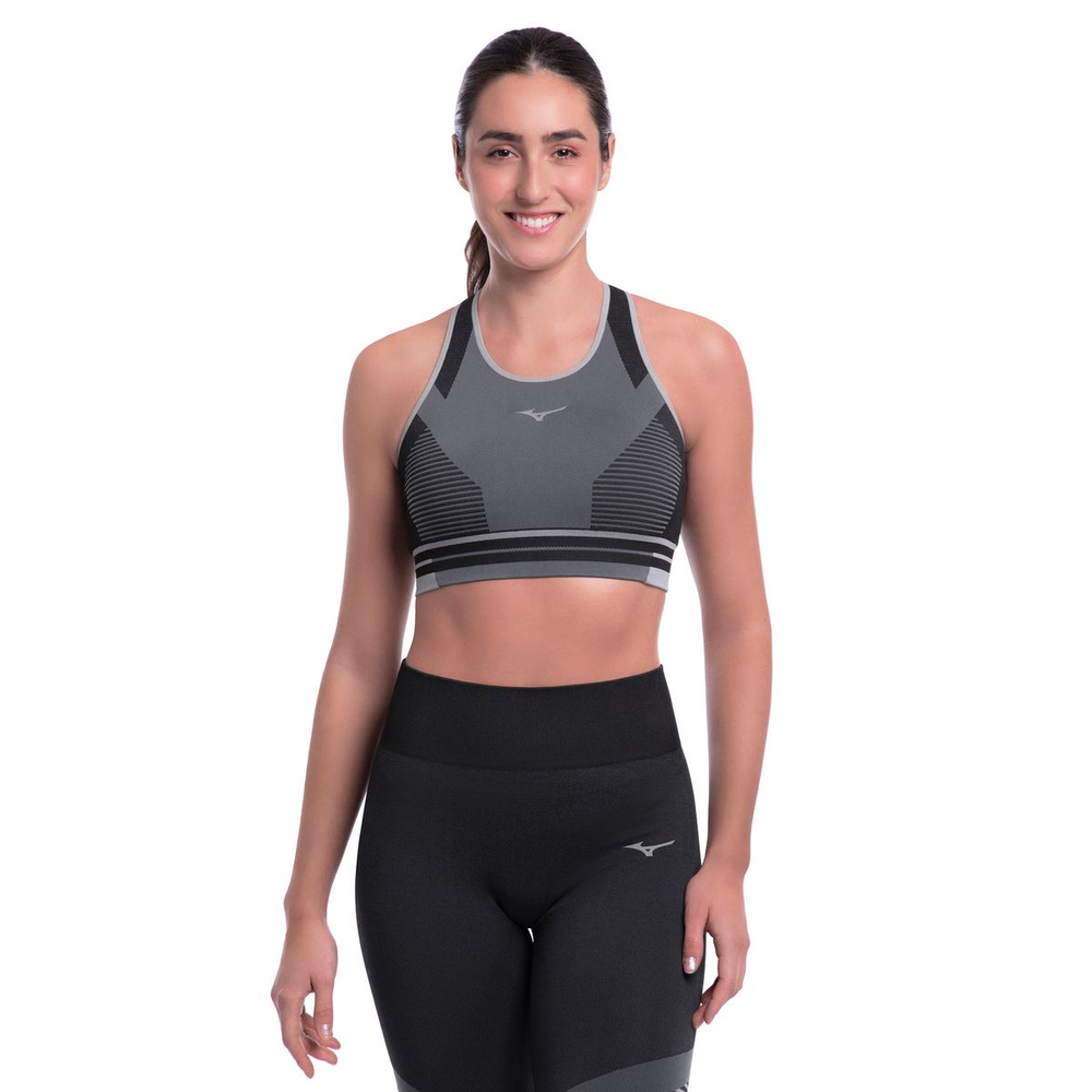 Top de Treino Mizuno Soul Fit New 6 Feminino P Cinza Top de Treino Mizuno Soul Fit New 6 Feminino P Cinza