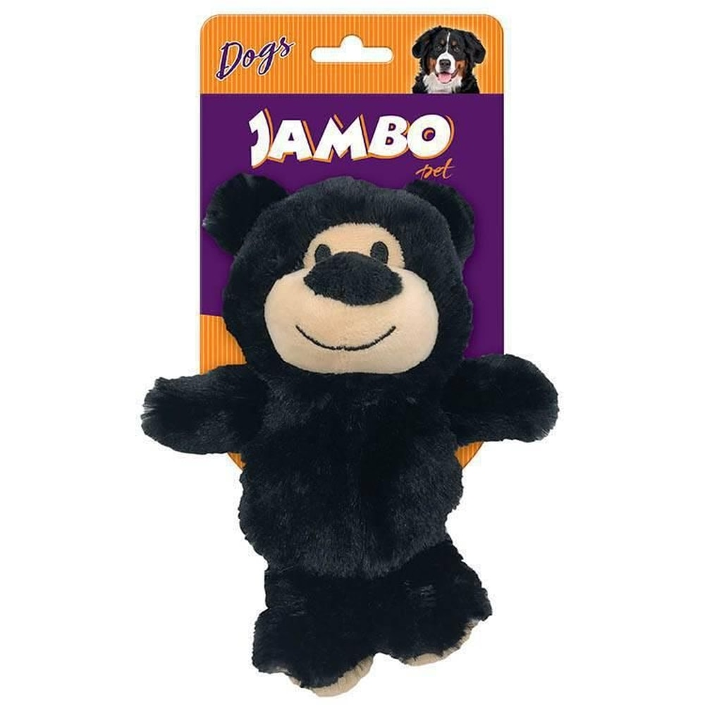 Brinquedo Cães Jambo Mordedor Pelúcia Happy Bear Pequeno Preto Brinquedo Cães Jambo Mordedor Pelúcia Happy Bear Pequeno Preto