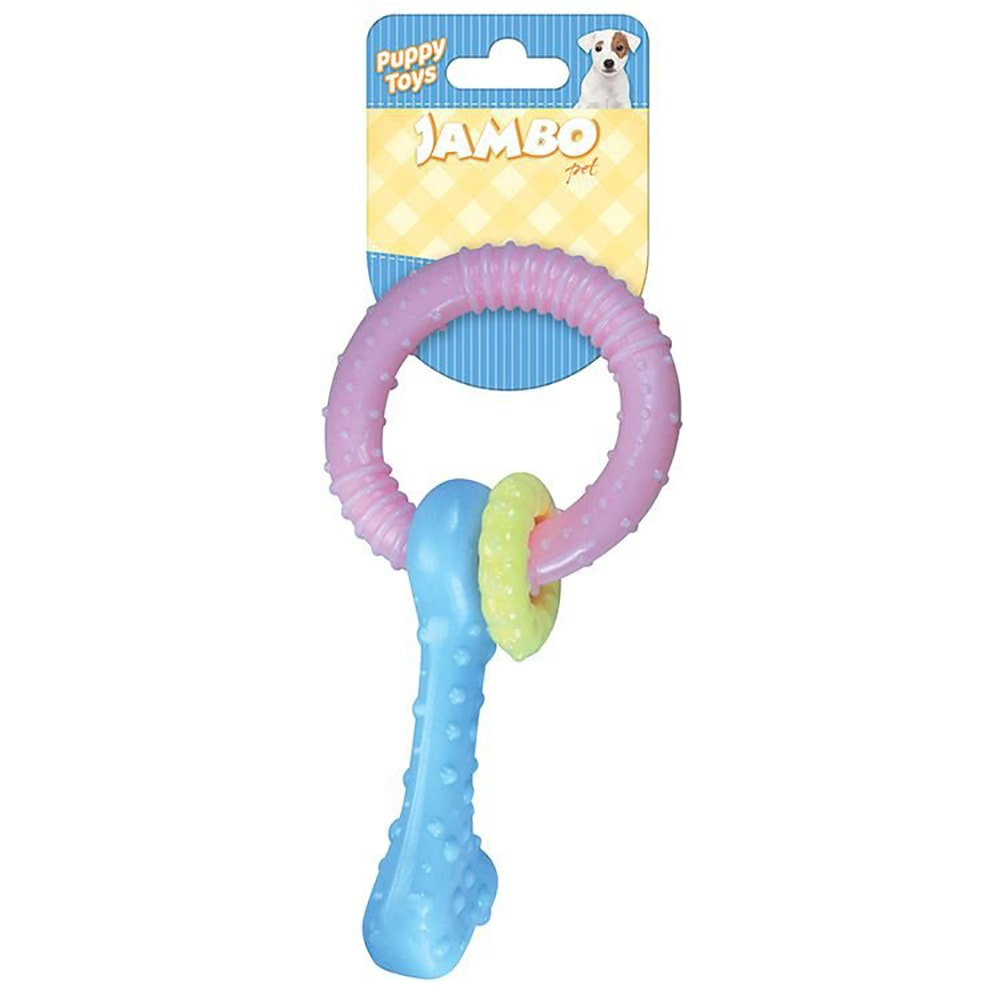 Brinquedo Cães Jambo Mordedor Baby Bone Argola Brinquedo Cães Jambo Mordedor Baby Bone Argola