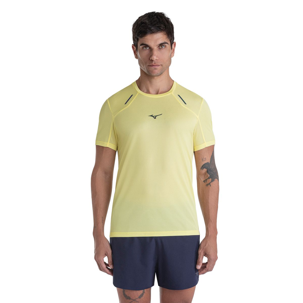 Camiseta de Corrida Mizuno High 3 G Amarelo