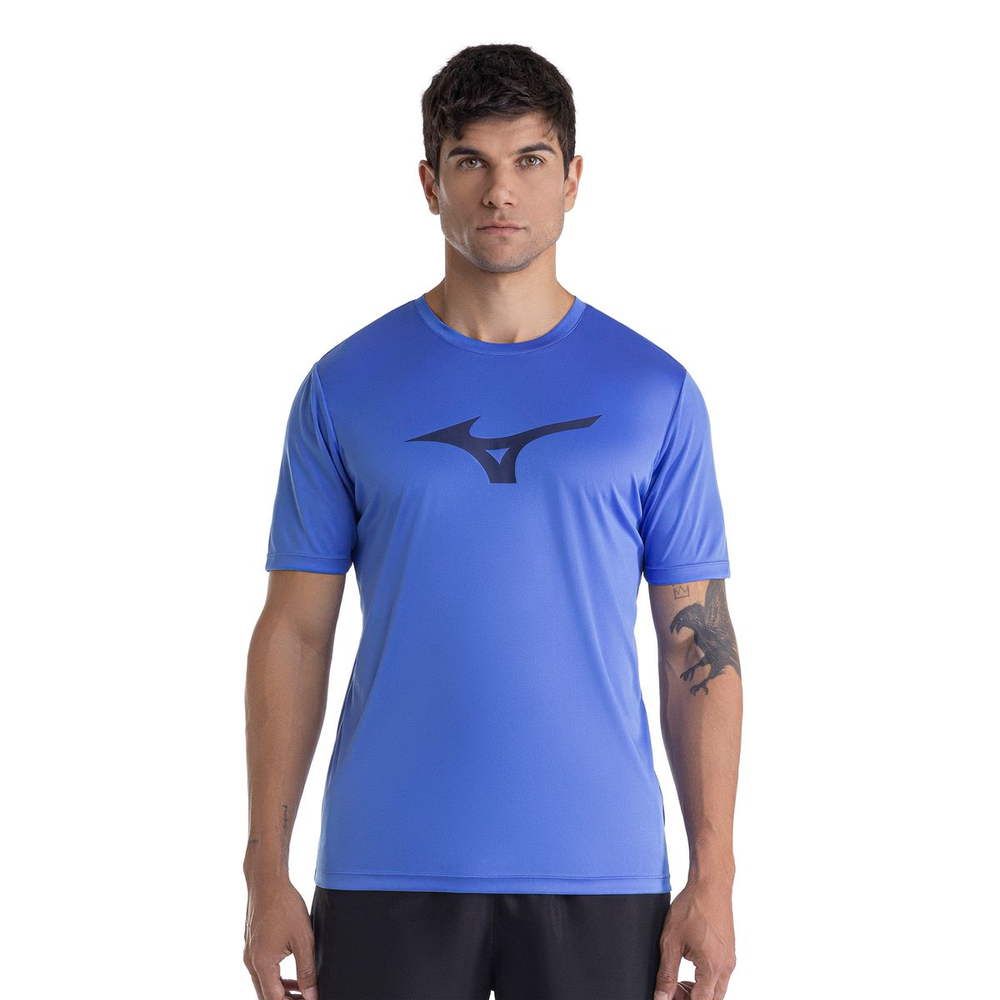 Camiseta de Corrida Mizuno Run Spark Masculina M Azul Camiseta de Corrida Mizuno Run Spark Masculina M Azul