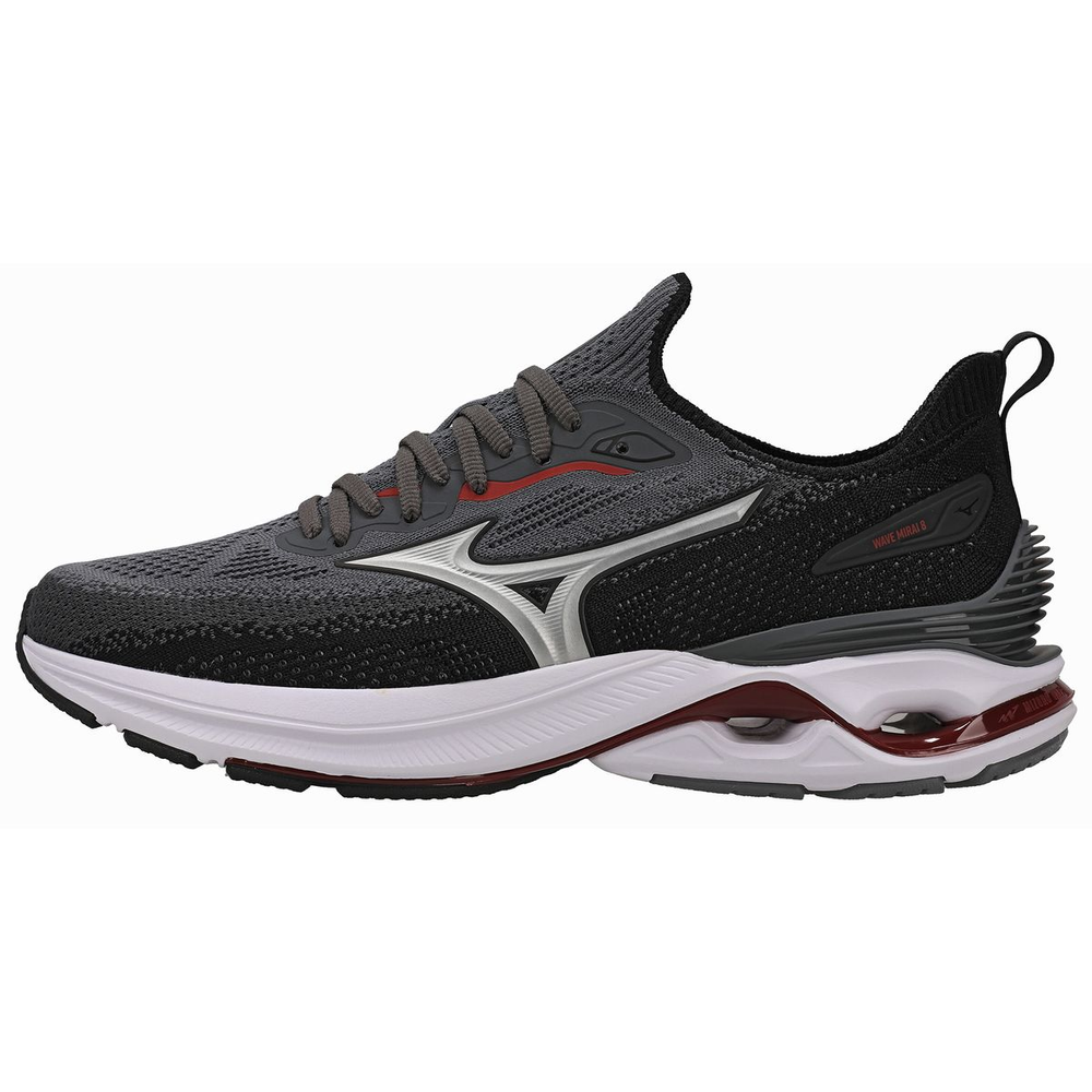 Tênis de Corrida Mizuno Wave Mirai 8 46 Cinza Tênis de Corrida Mizuno Wave Mirai 8 46 Cinza