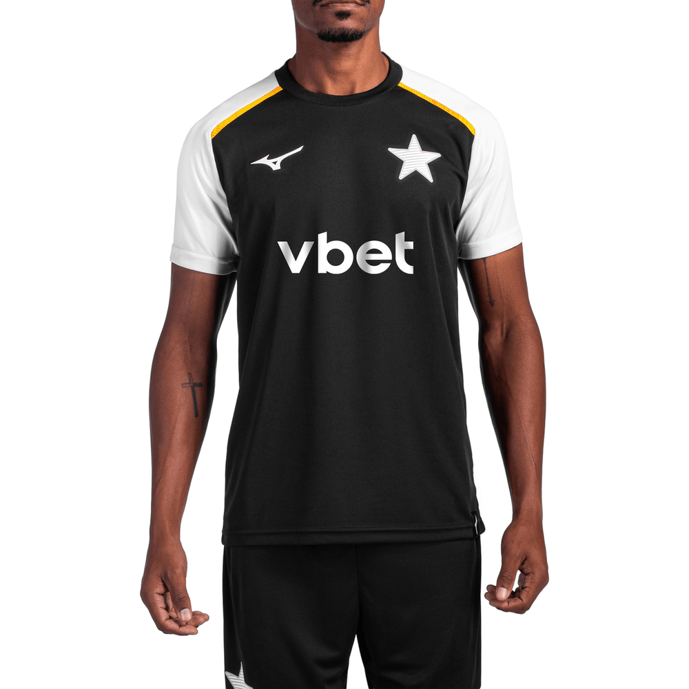 Camisa de Treino Jogador Mizuno x Botafogo Masculina G Preto Camisa de Treino Jogador Mizuno x Botafogo Masculina G Preto