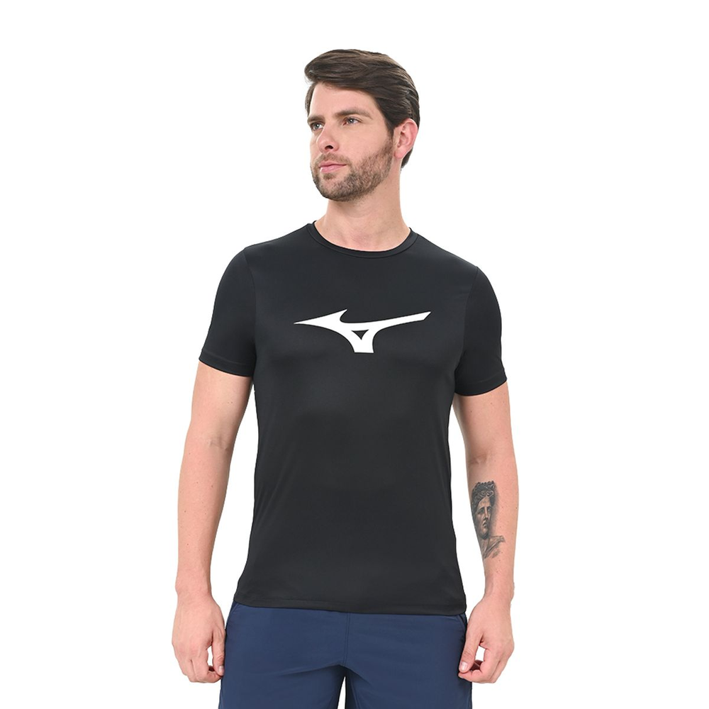 Camiseta de Treino Masculina Mizuno Spark P Preto Camiseta de Treino Masculina Mizuno Spark P Preto