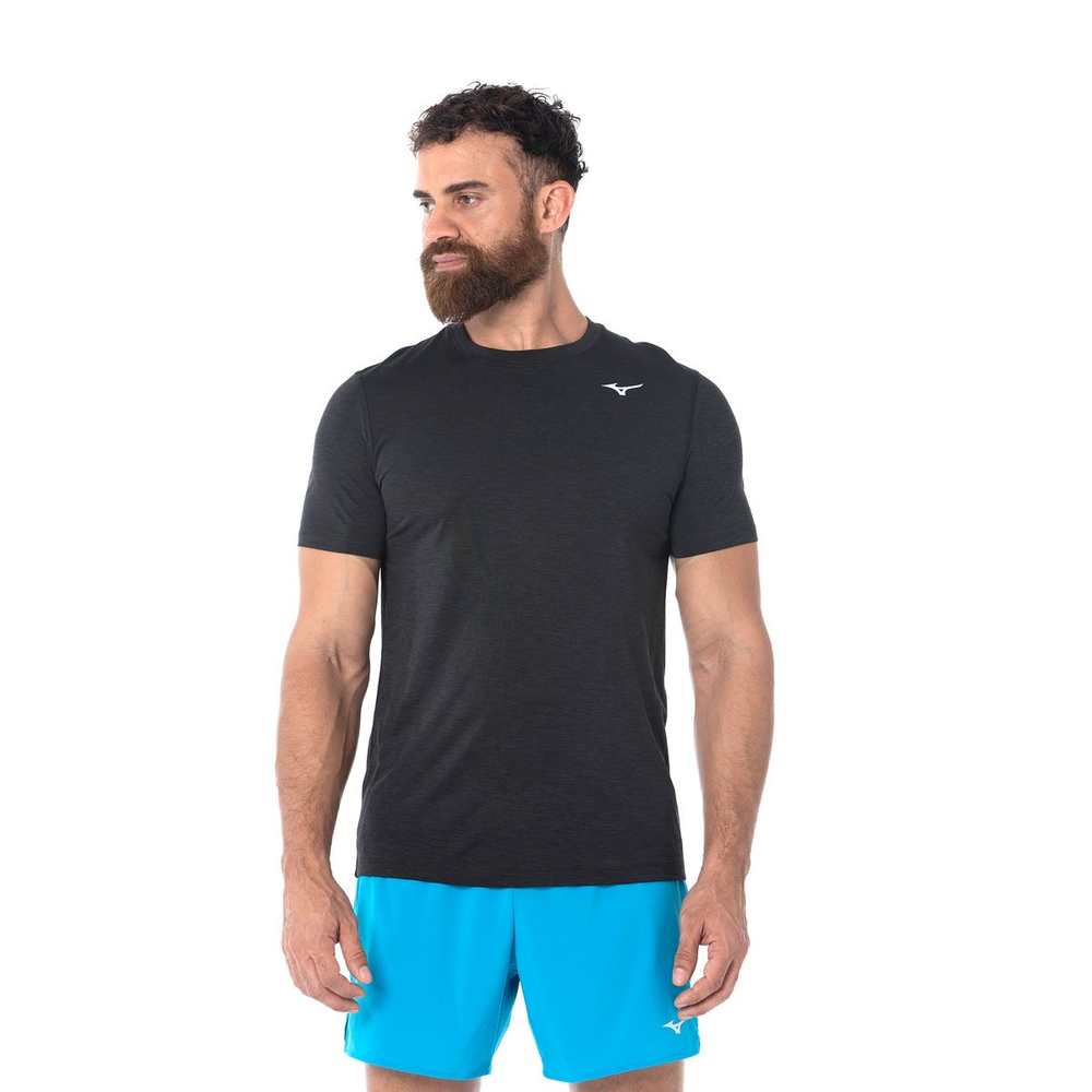 Camiseta de Corrida Masculina Mizuno Impulse Core P Preto