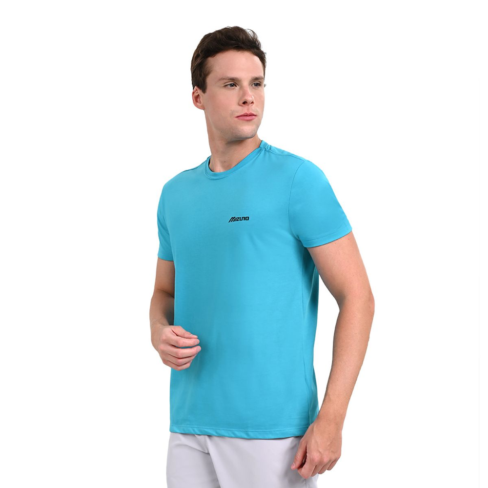 Camiseta Casual Masculina Mizuno Basic Logo P Azul Camiseta Casual Masculina Mizuno Basic Logo P Azul