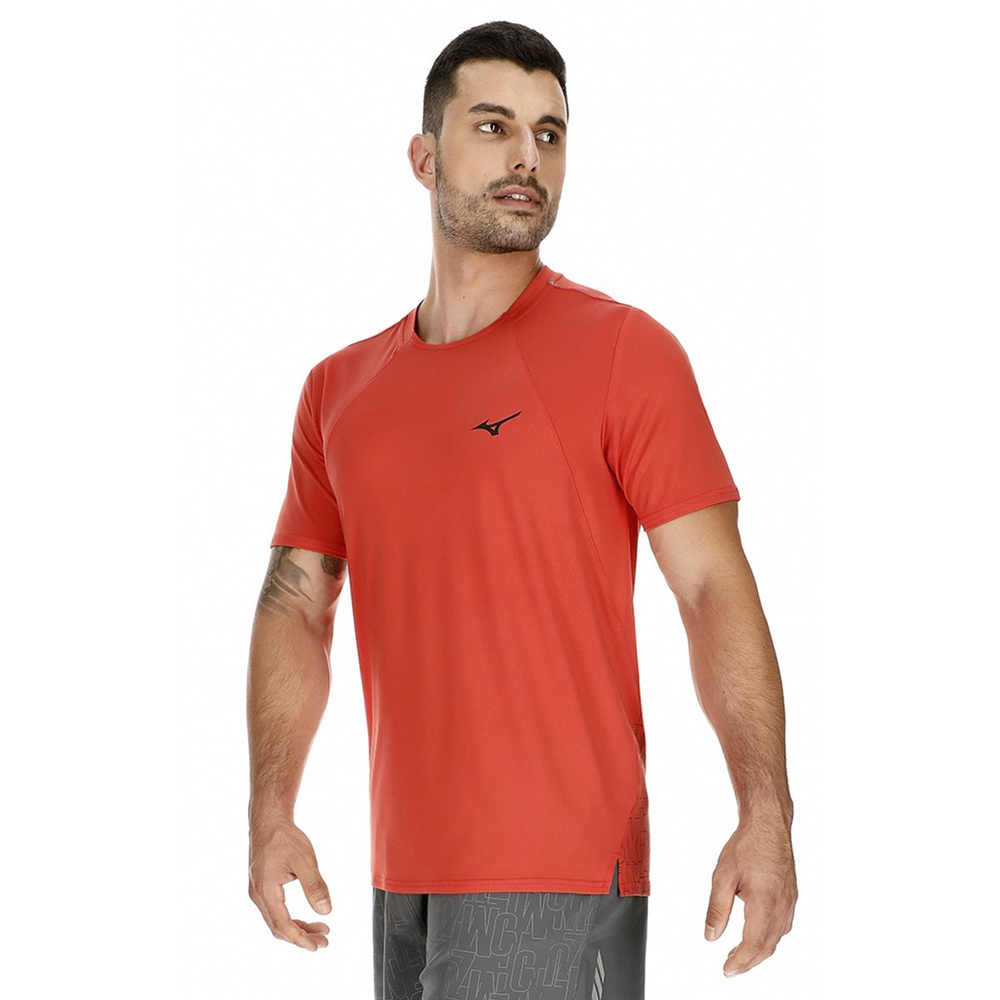 Camiseta de Treino Masculina Mizuno High P Vermelho Camiseta de Treino Masculina Mizuno High P Vermelho