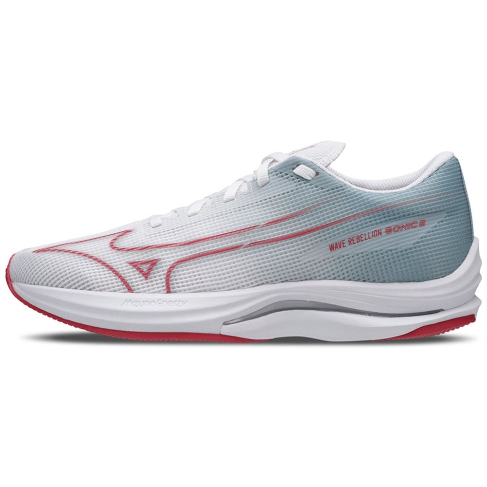Tênis de Corrida Feminino Mizuno Wave Rebellion Sonic 2 40 Branco Tênis de Corrida Feminino Mizuno Wave Rebellion Sonic 2 40 Branco