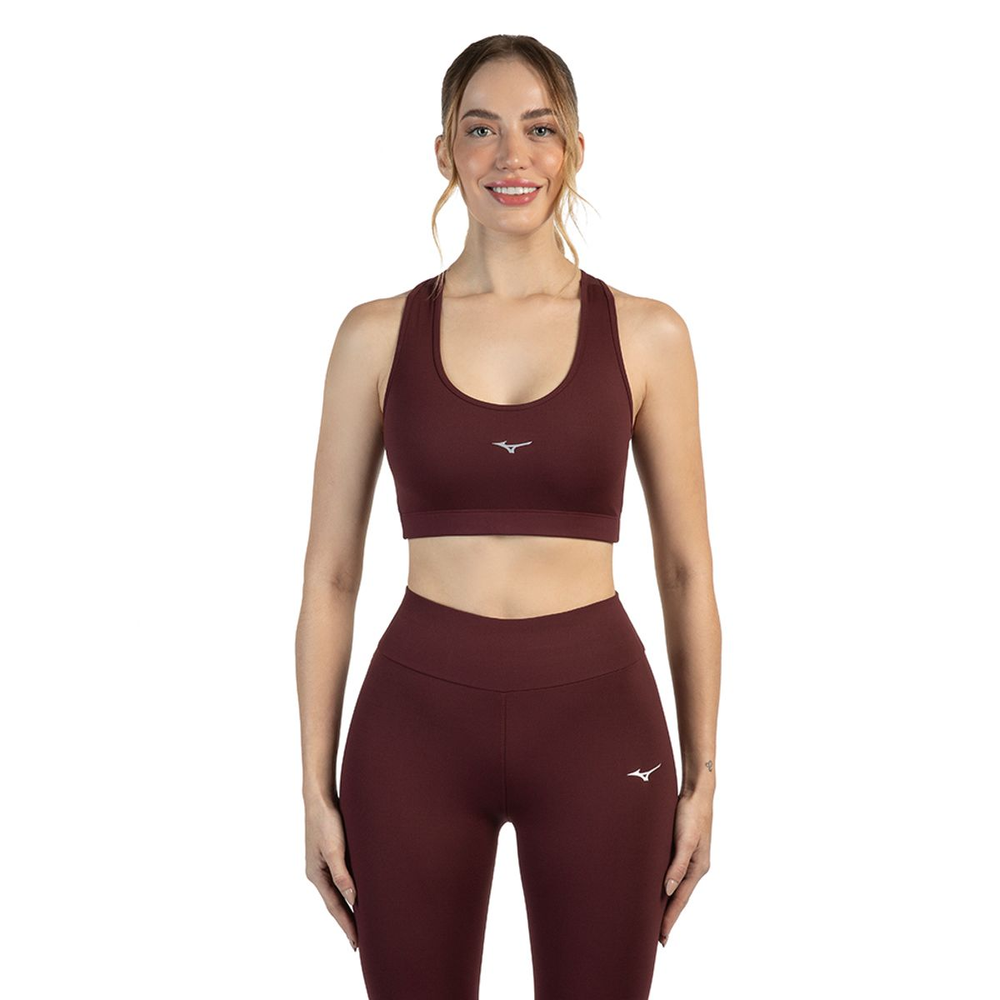 Top de Treino Mizuno Essence Feminino M Roxo Top de Treino Mizuno Essence Feminino M Roxo