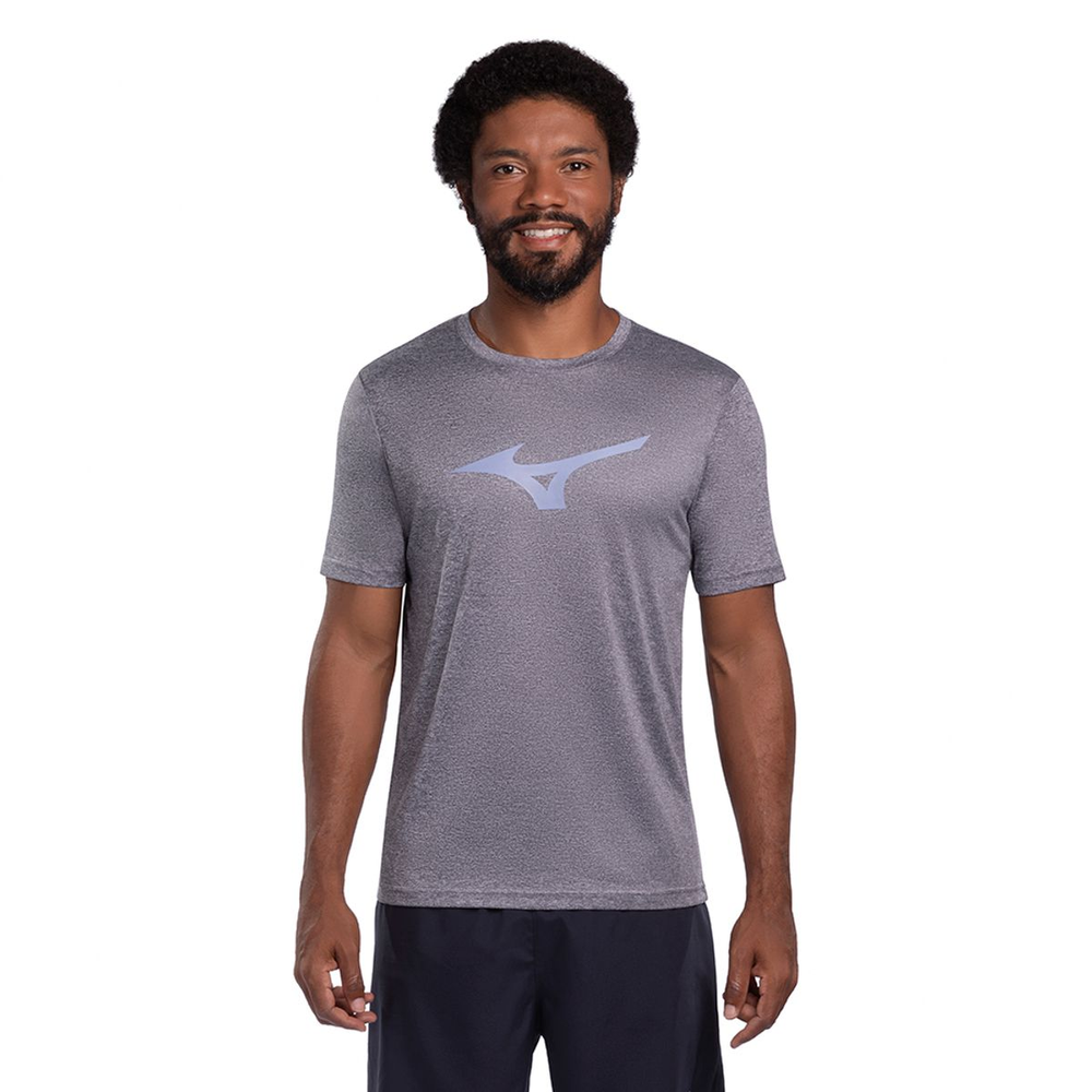 Camiseta de Corrida Mizuno Run Spark Mescla P Azul Camiseta de Corrida Mizuno Run Spark Mescla P Azul
