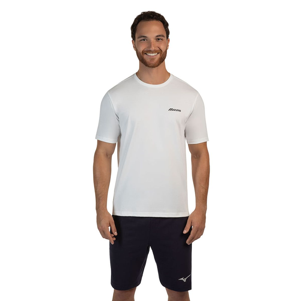 Camiseta Mizuno Basic Logo G Branco Camiseta Mizuno Basic Logo G Branco