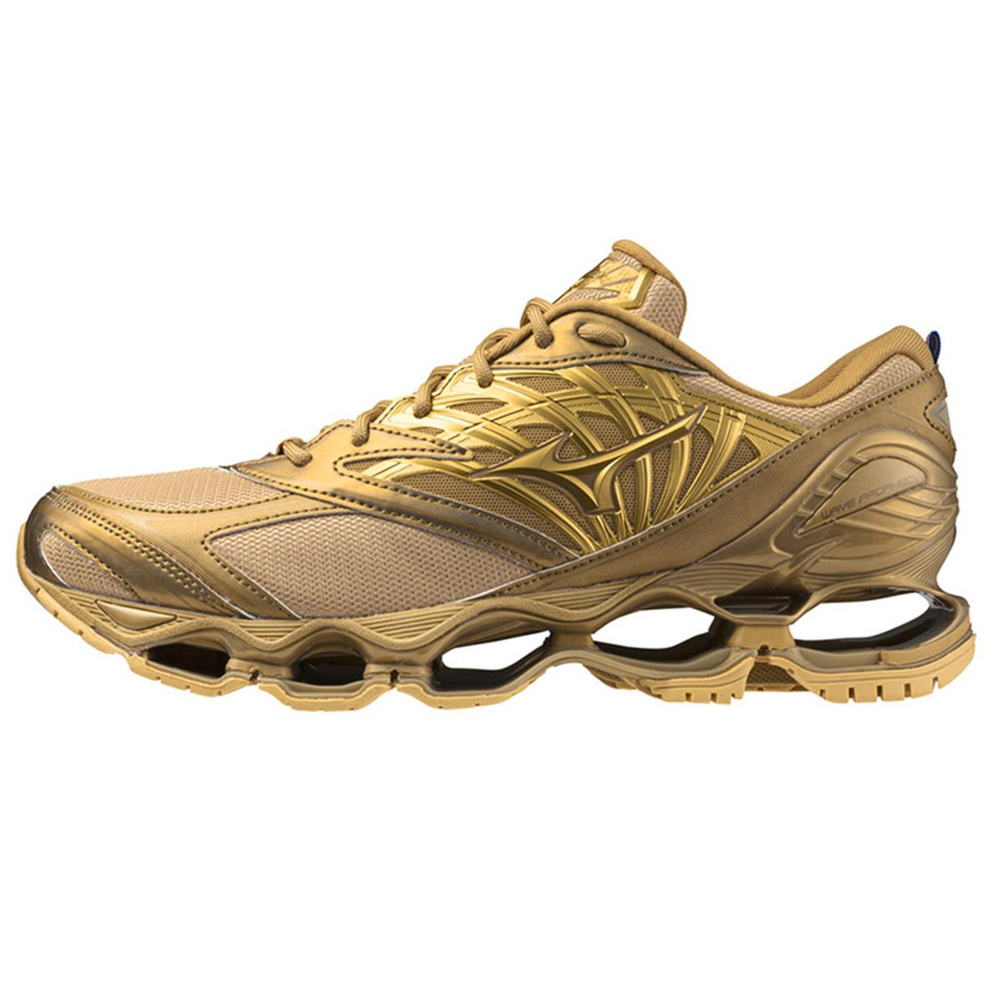 Tênis Mizuno Wave Prophecy Ls Shinzo 36 Dourado Tênis Mizuno Wave Prophecy Ls Shinzo 36 Dourado