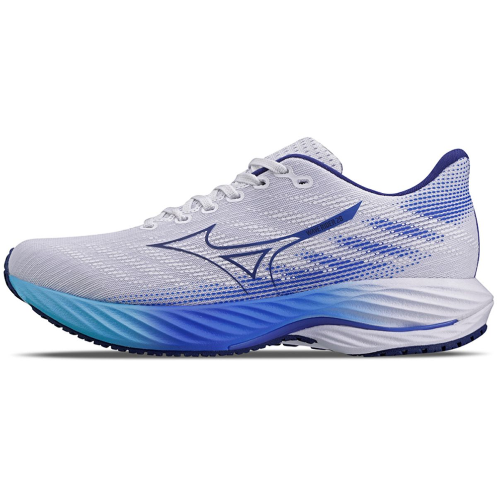 Tênis de Corrida Masculino Mizuno Wave Rider 28 Wide 2E 38 Branco Tênis de Corrida Masculino Mizuno Wave Rider 28 Wide 2E 38 Branco