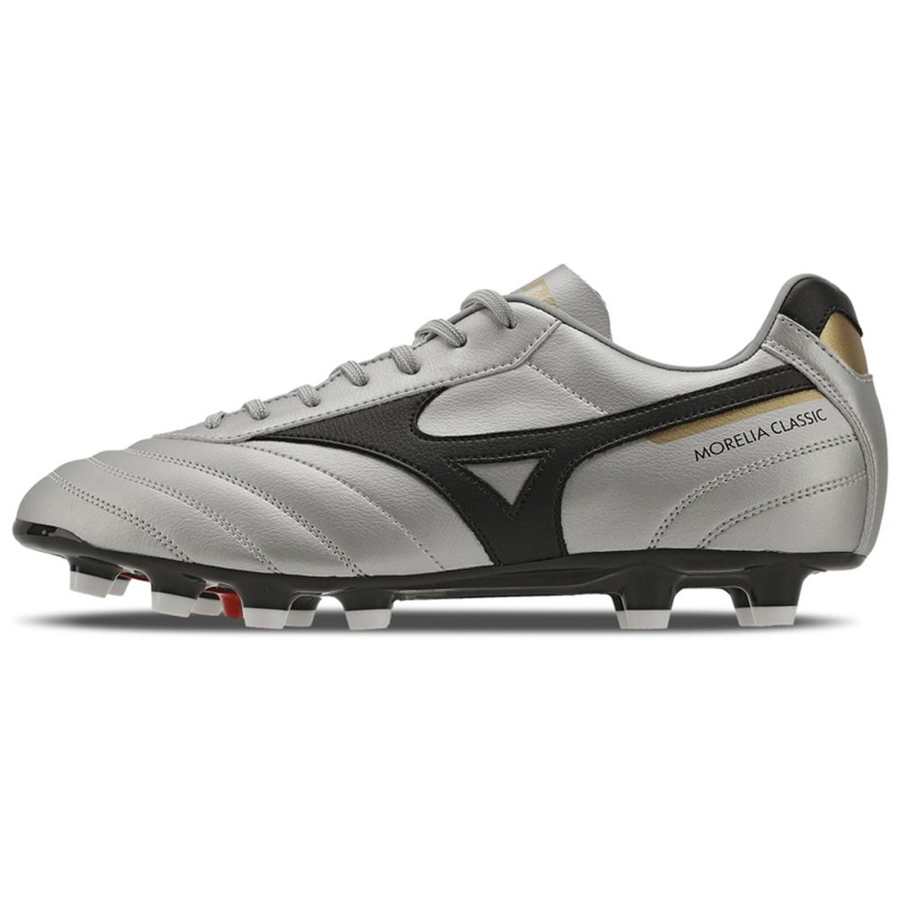 Chuteira de Campo Mizuno Morelia Classic MD 42 Prata Chuteira de Campo Mizuno Morelia Classic MD 42 Prata