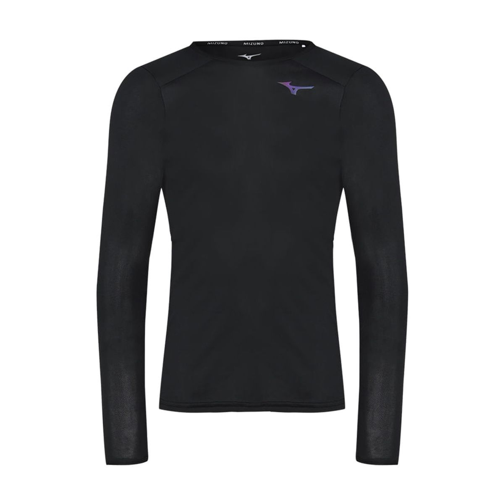 Camiseta de Treino Mizuno Two Loops 88 LS Masculina G Preto Camiseta de Treino Mizuno Two Loops 88 LS Masculina G Preto