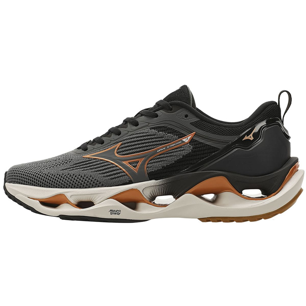 Tênis de Corrida Mizuno Wave Stratos 3 41 Cinza Tênis de Corrida Mizuno Wave Stratos 3 41 Cinza