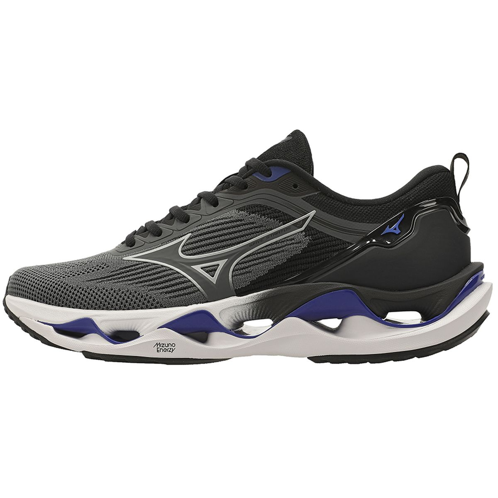 Tênis de Corrida Mizuno Wave Stratos 3 44 Cinza Tênis de Corrida Mizuno Wave Stratos 3 44 Cinza