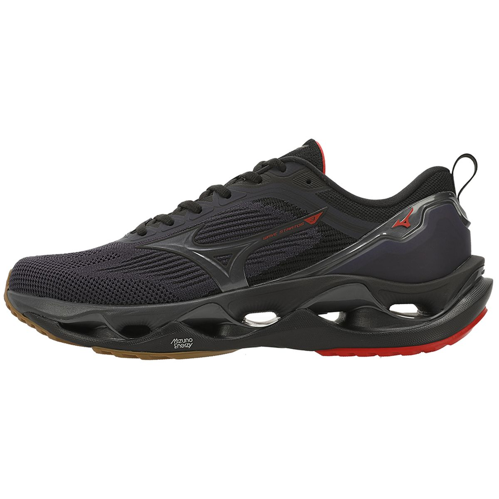 Tênis de Corrida Mizuno Wave Stratos 3 44 Preto Tênis de Corrida Mizuno Wave Stratos 3 44 Preto