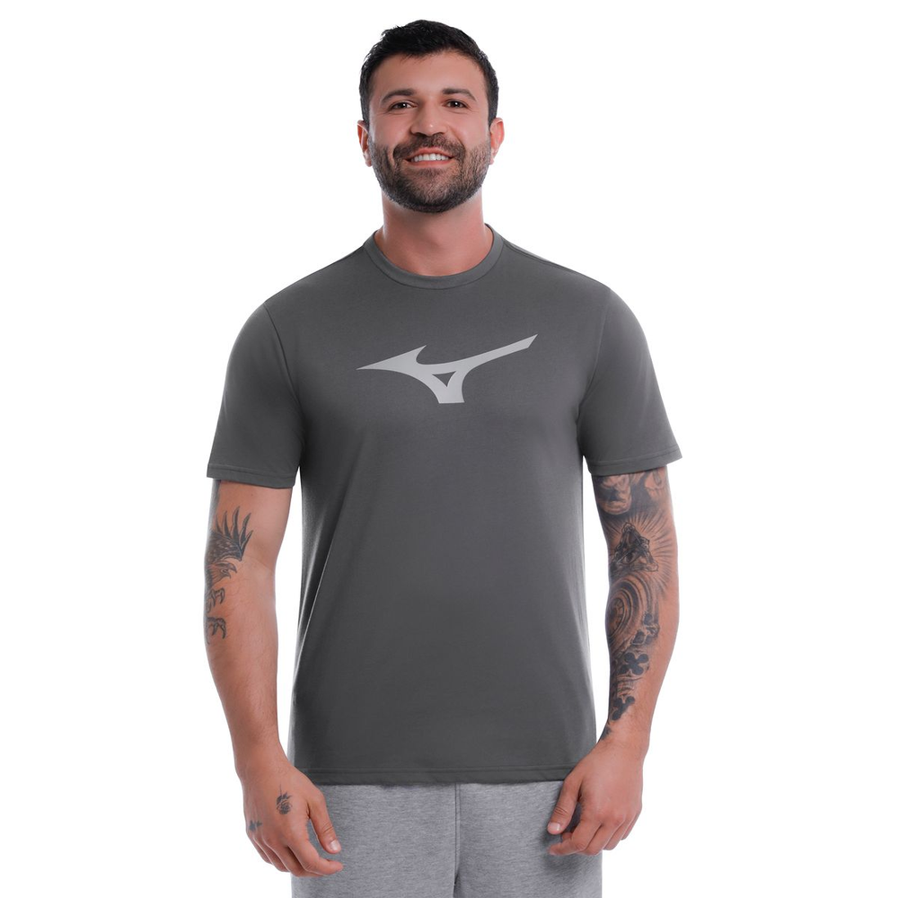 Camiseta Mizuno Basic Big Masculina G Cinza Camiseta Mizuno Basic Big Masculina G Cinza