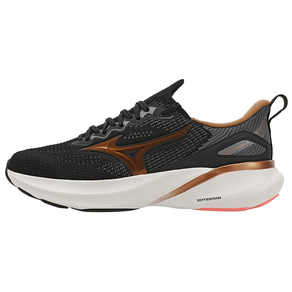 Tênis de Corrida Mizuno Glow 3 34 Preto Tênis de Corrida Mizuno Glow 3 34 Preto