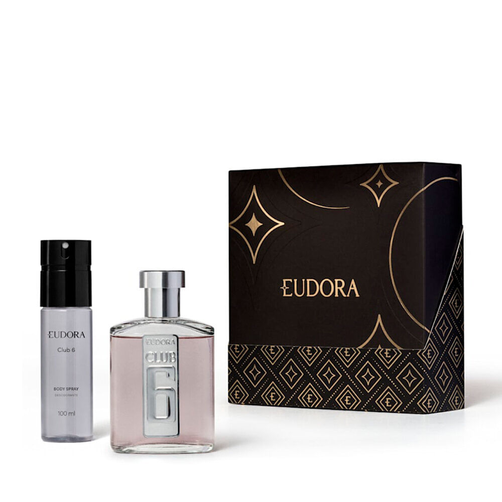 Kit eudora presenteável masculino club 6 95ml e 100ml Kit eudora presenteável masculino club 6 95ml e 100ml