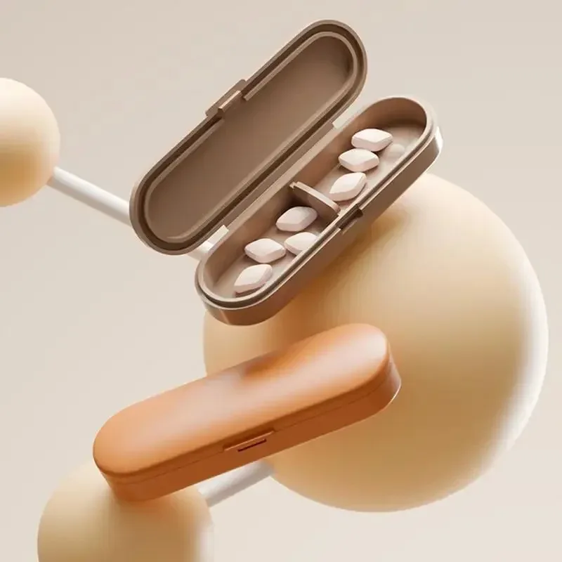 Mini Magnetic Pill Organizer Pill Dispenser Travel Medicine Storage Box Suitable for Kitchen and Home Use Mini Magnetic Pill Organizer Pill Dispenser Travel Medicine Storage Box Suitable for Kitchen and Home Use