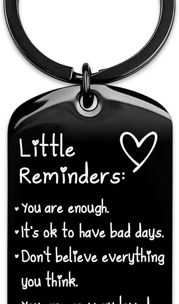 Daily Affirmation Keychain - Encouraging Gift for Mental Health Daily Affirmation Keychain - Encouraging Gift for Mental Health