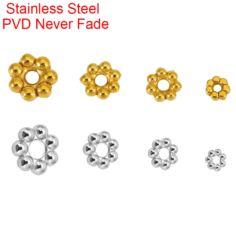 30pcs Never Fade Stainless Steel Beads Bulk Lot 3mm 4mm 5mm 6mm PVD Loose Spacer Beads For Diy Jewelry Necklace Bracelet Making 30pcs Never Fade Stainless Steel Beads Bulk Lot 3mm 4mm 5mm 6mm PVD Loose Spacer Beads For Diy Jewelry Necklace Bracelet Making